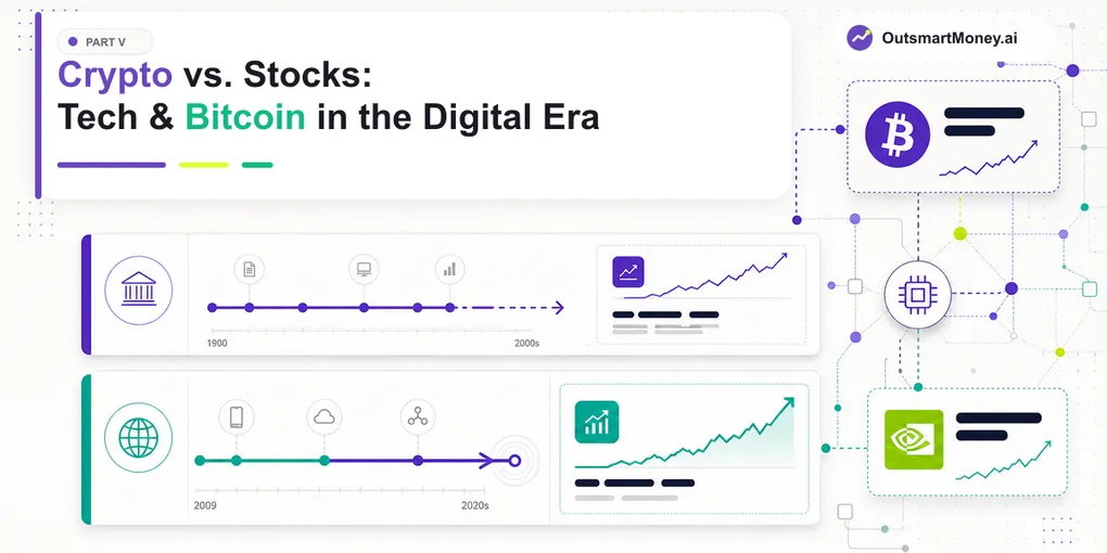 Crypto vs Stocks: Tech & Bitcoin in the Digital Era Cover